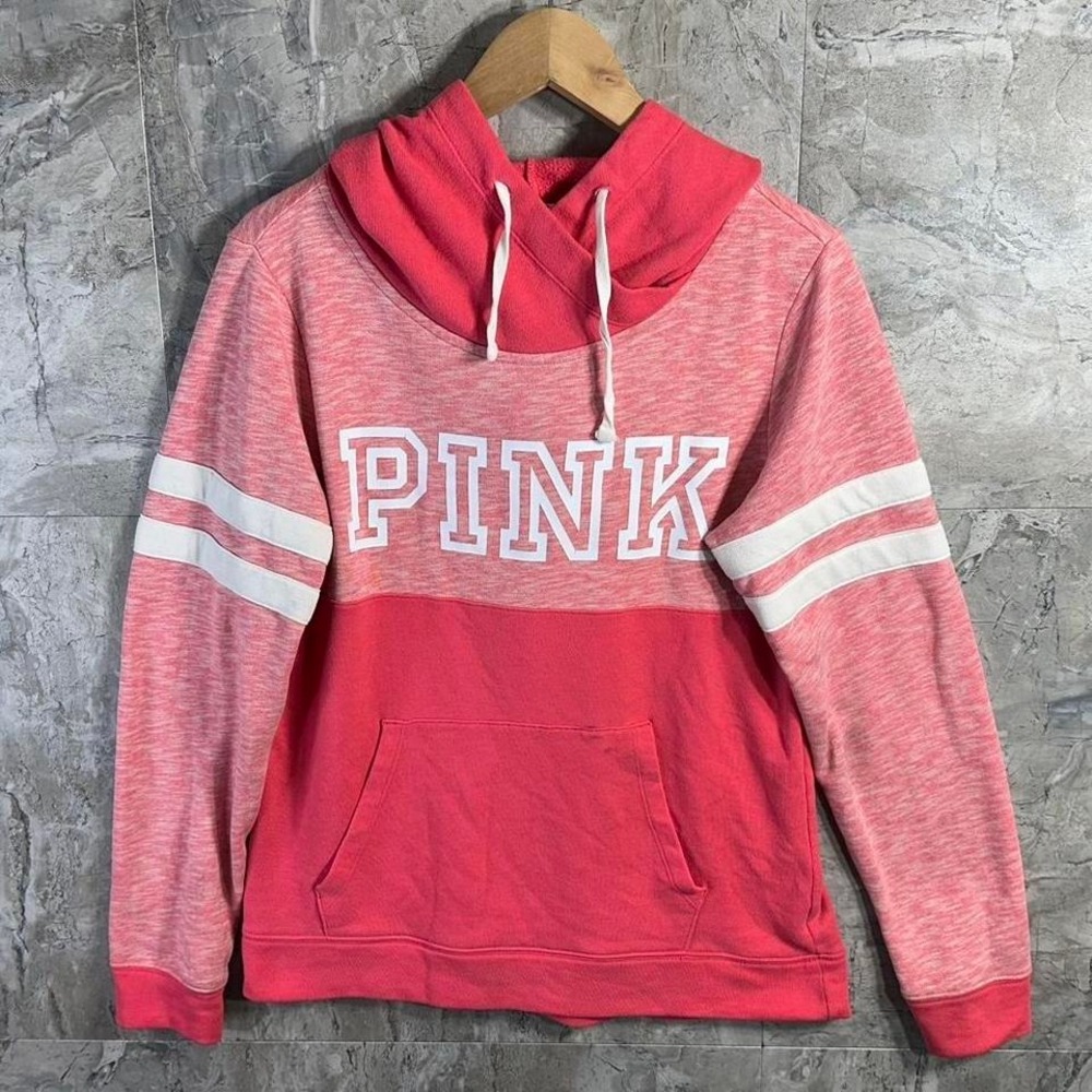 Victoria's Secret Pink "PINK" Hooded Pullover Sweatshirt Woman's Size S Small